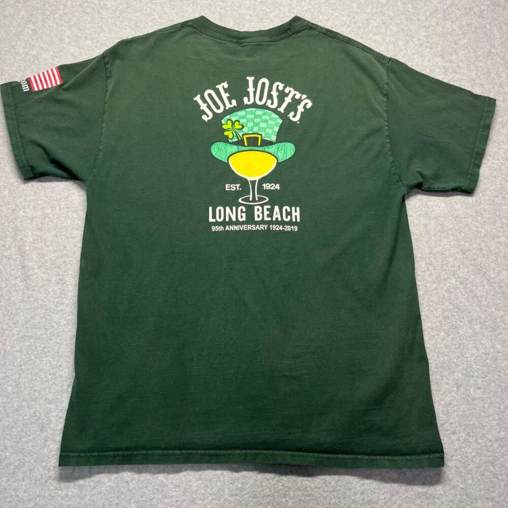 Joe Jost's Long Beach T Shirt St Patrick's Day 2019 Green Bar Restaurant Size L